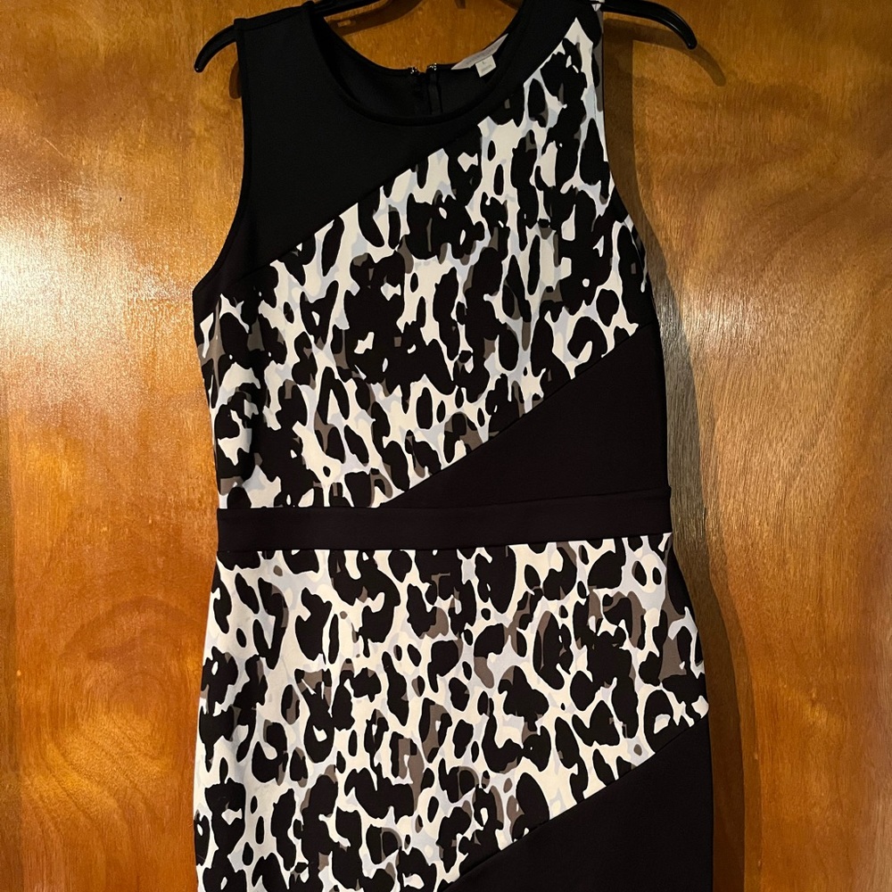 Leopard print business dress.